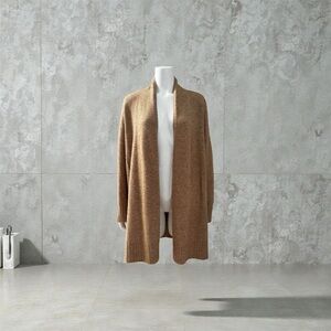 CeCe Camel Open-Front Cardigan